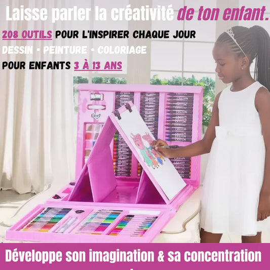 🎨 Le Super Kit Créatif 208 Pièces – Le Cadeau Qui Réveille le Génie Artiste de Votre Enfant !