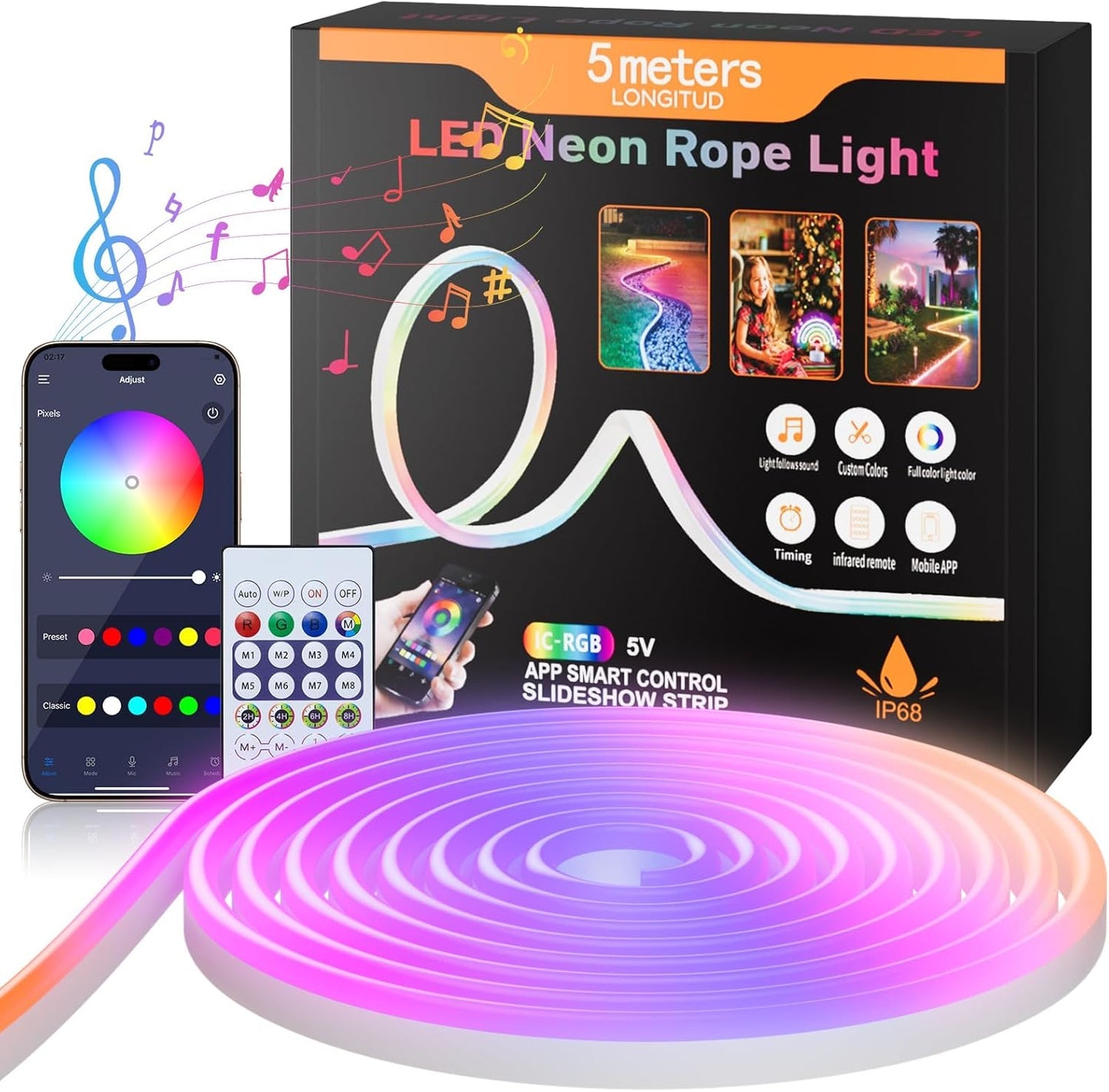 NeoLight - RGB – Bande Lumineuse Néon Intelligente